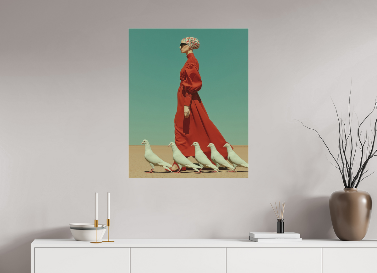 70 x 87,5 cm, Photo Print Under Acrylic Glass Red Horizon XV