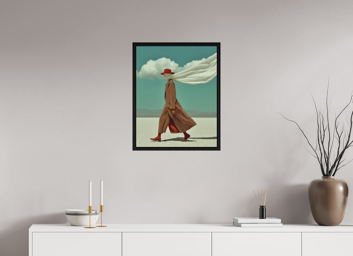 50 x 62,5 cm, Floater Frame Red Horizon V