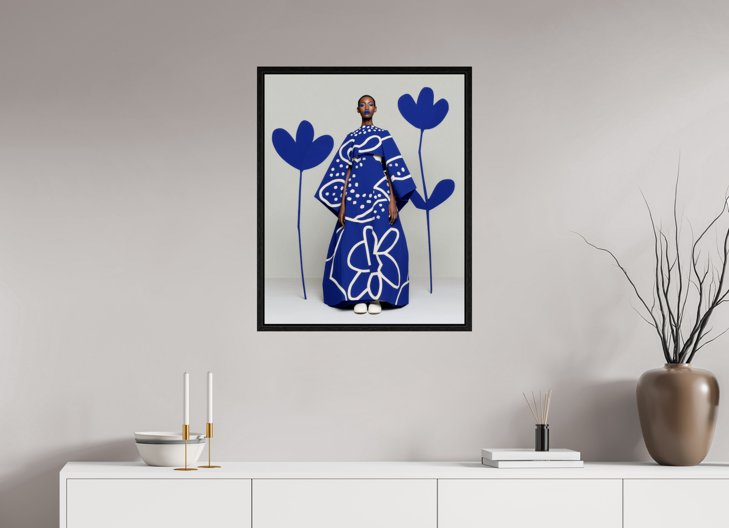 60 x 75 cm, Floater Frame Matisse Fashion XX