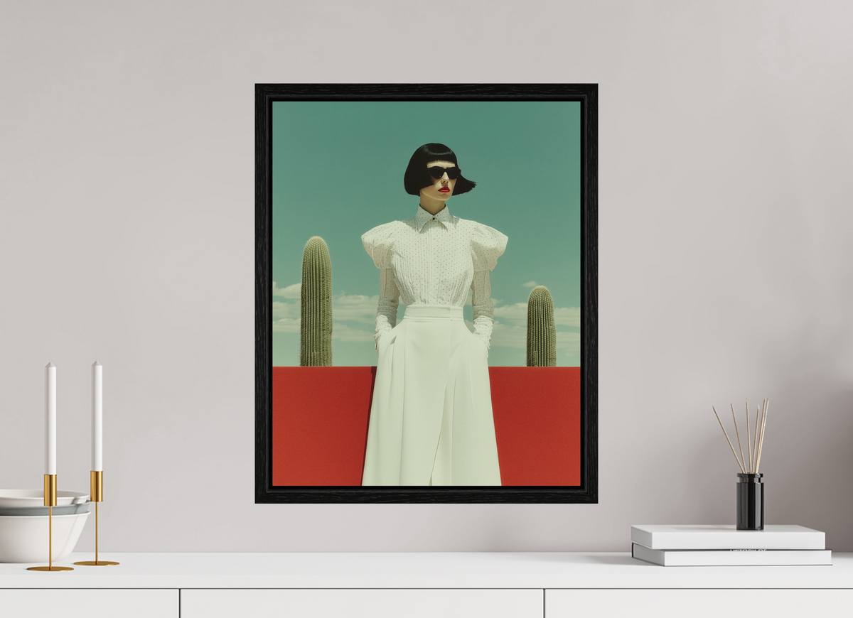 40 x 50 cm, Floater Frame Red Horizon XII