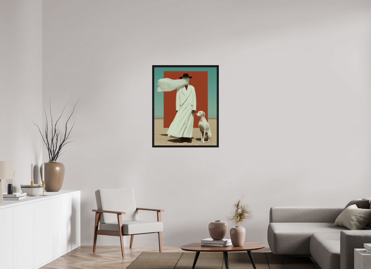 70 x 87,5 cm, Floater Frame Red Horizon VIII