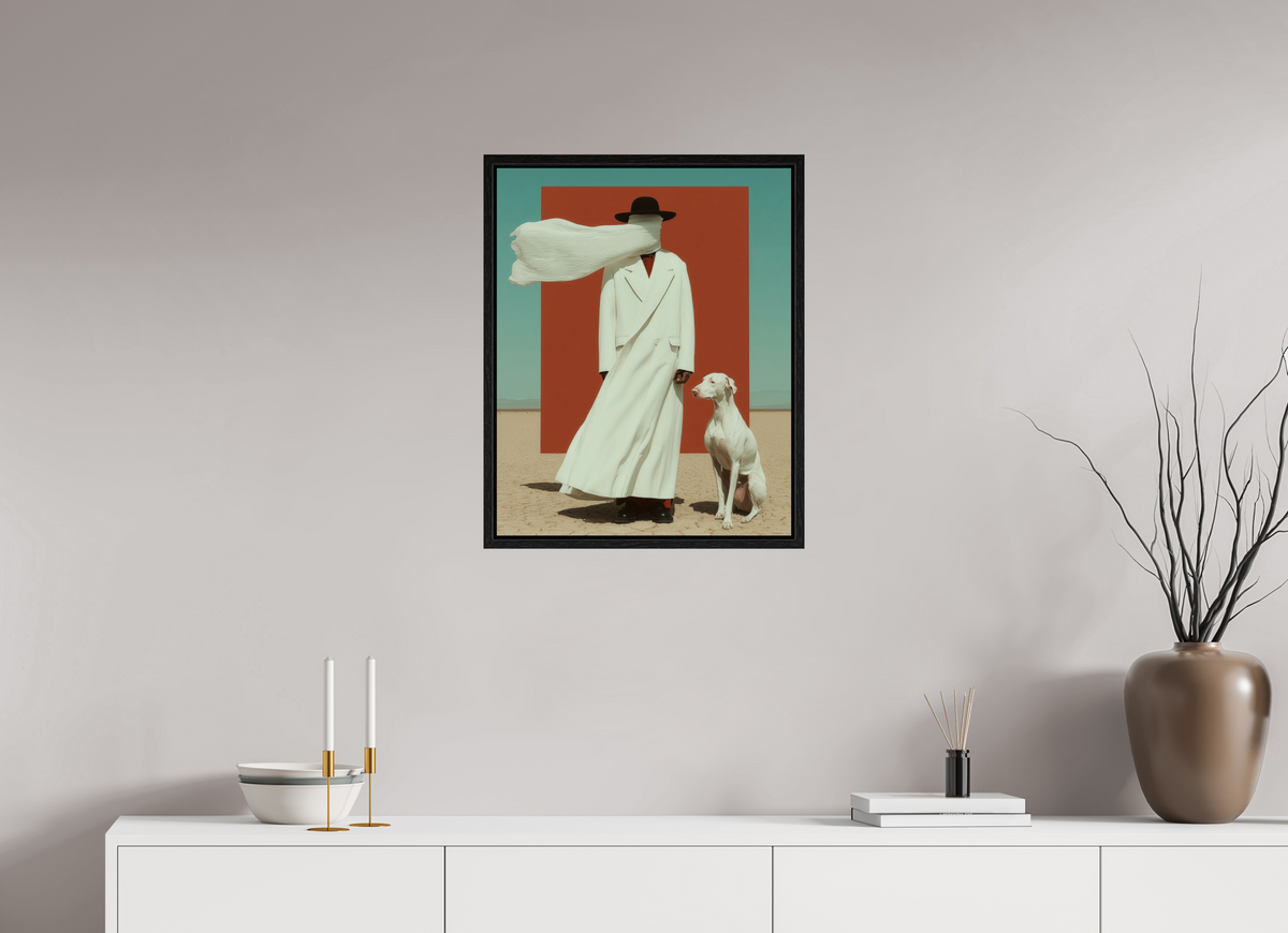 50 x 62,5 cm, Floater Frame Red Horizon VIII