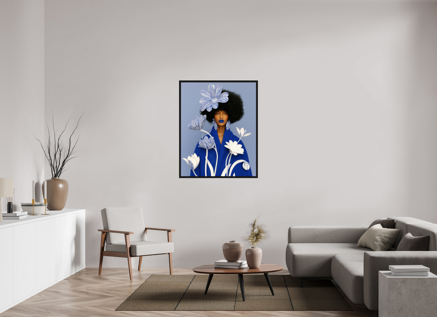 90 x 112,5 cm, Floater Frame Matisse Fashion XI