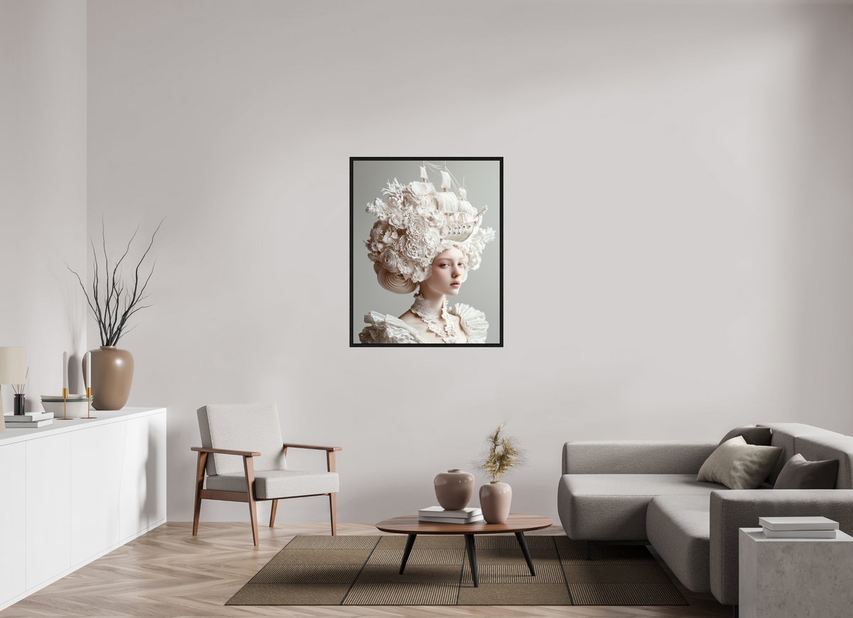 90 x 112,5 cm, Floater Frame Hairdo XXIV