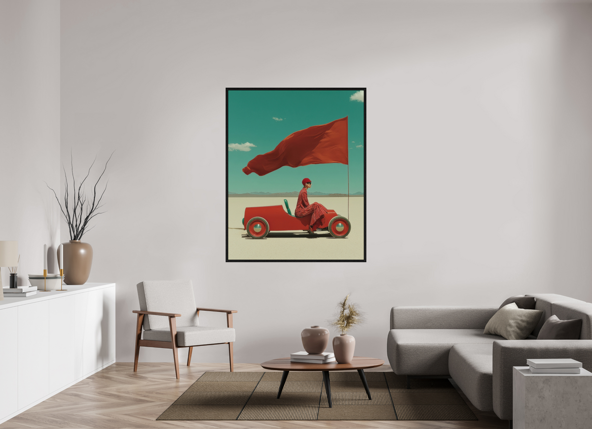 120 x 150 cm, Floater Frame Red Horizon X