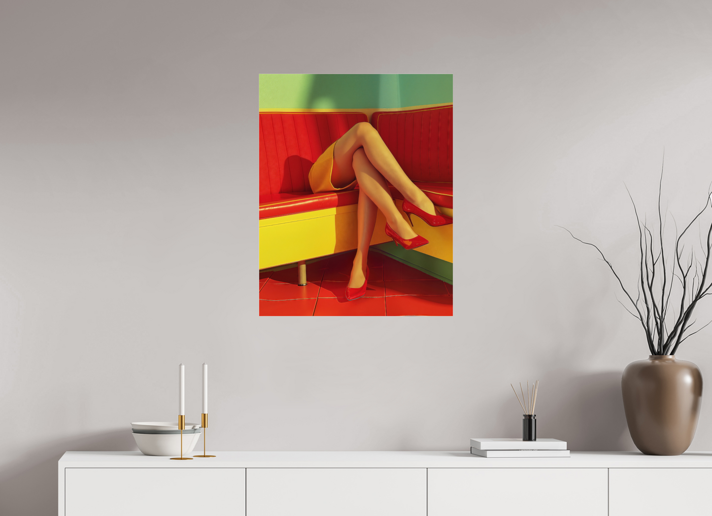 60 x 75 cm, Photo Print Under Acrylic Glass Legs XVI