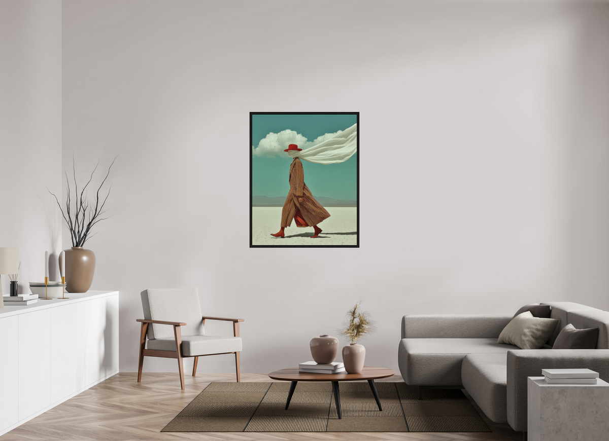 90 x 112,5 cm, Floater Frame Red Horizon V
