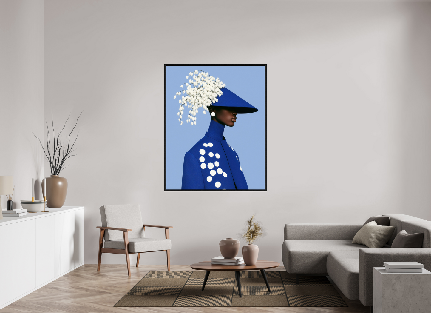 120 x 150 cm, Floater Frame Matisse Fashion XIX