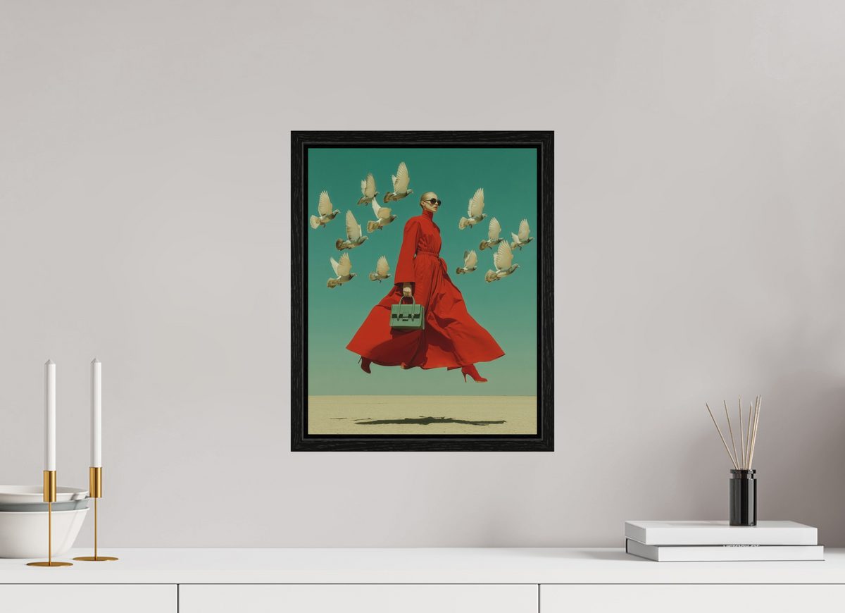 30 x 37,5 cm, Floater Frame Red Horizon XI