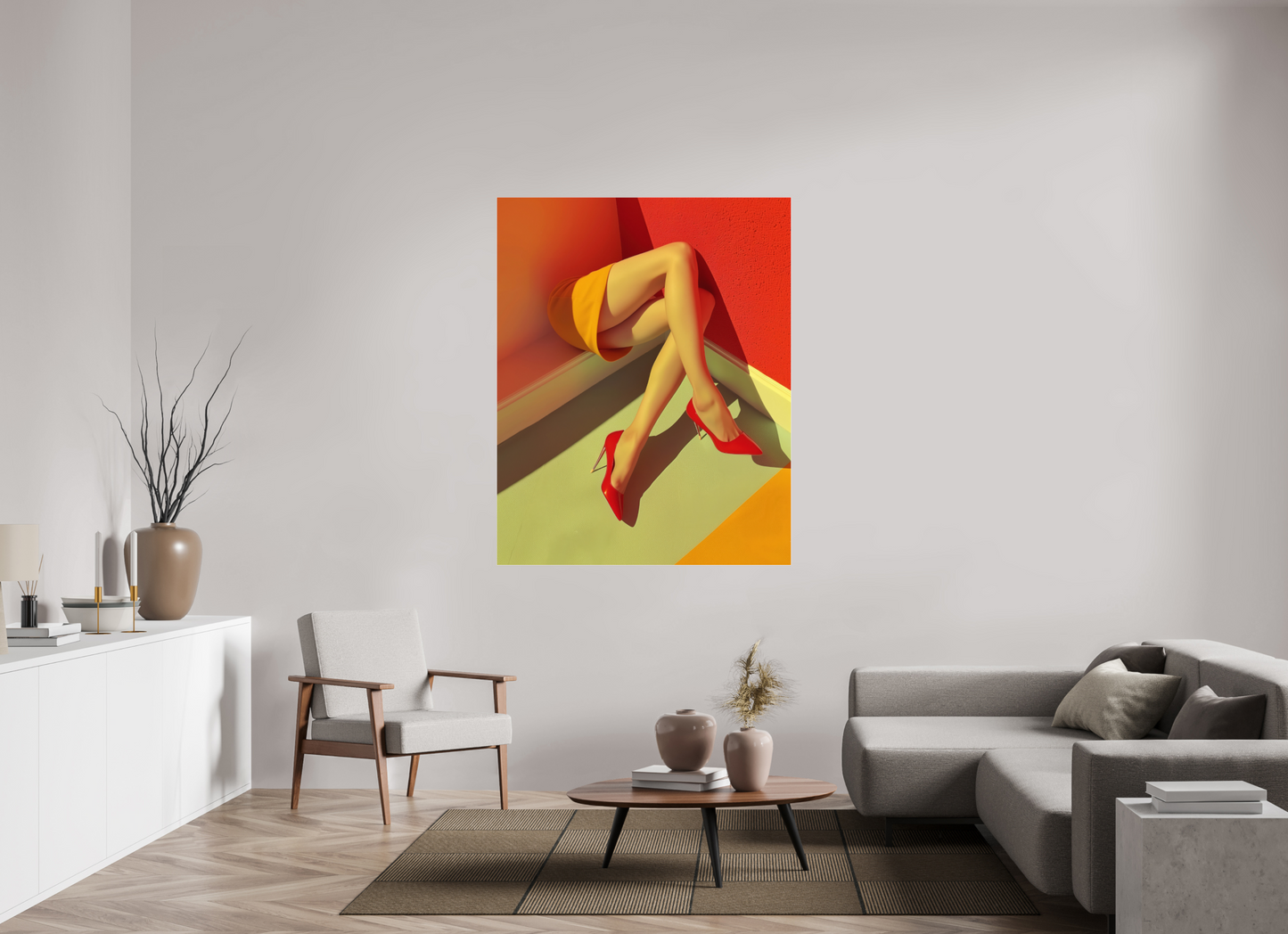120 x 150 cm, Photo Print Under Acrylic Glass Legs XV