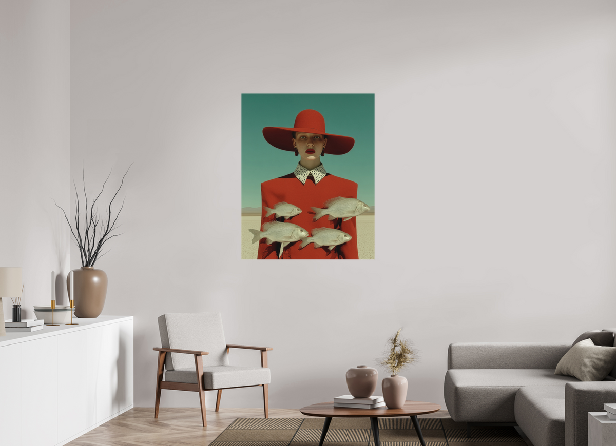 90 x 112,5 cm, Photo Print Under Acrylic Glass Red Horizon VI