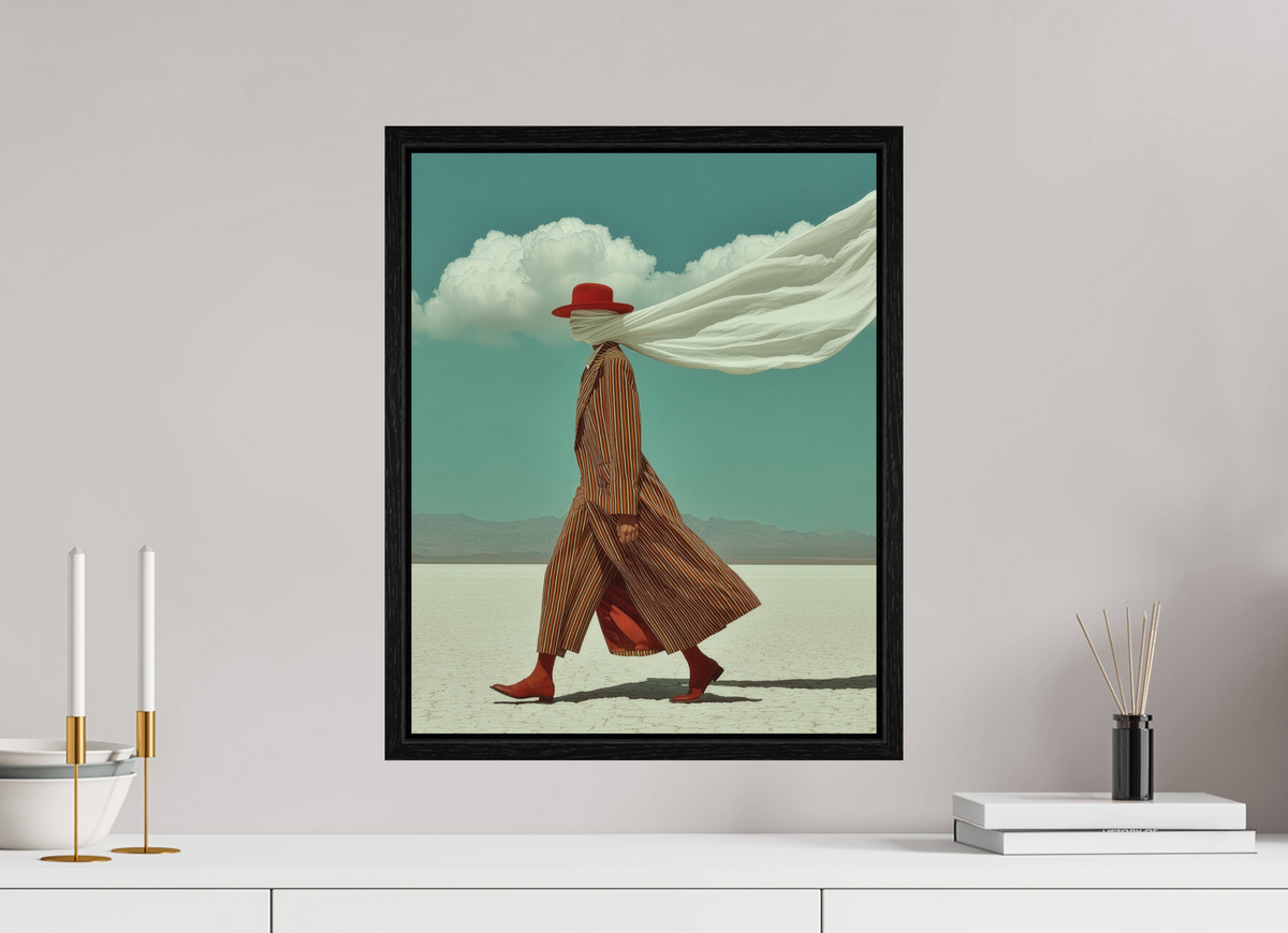40 x 50 cm, Floater Frame Red Horizon V