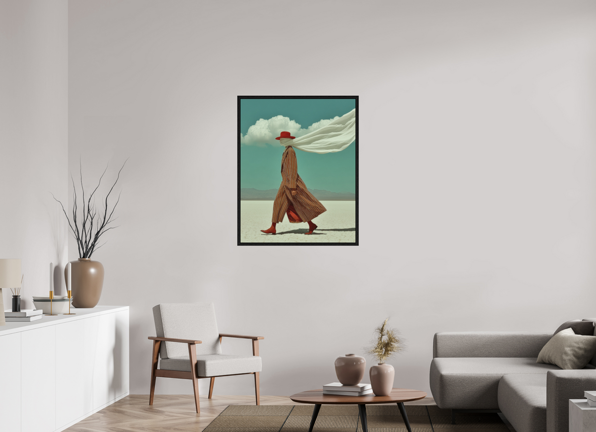 80 x 100 cm, Floater Frame Red Horizon V