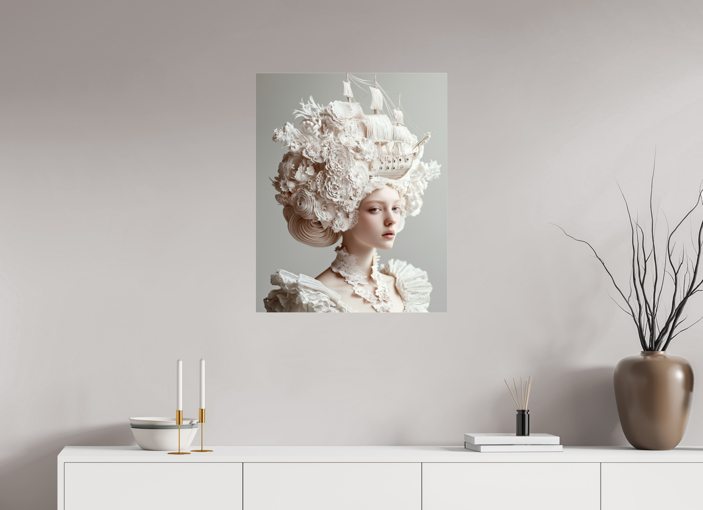 60 x 75 cm, Photo Print Under Acrylic Glass Hairdo XXIV