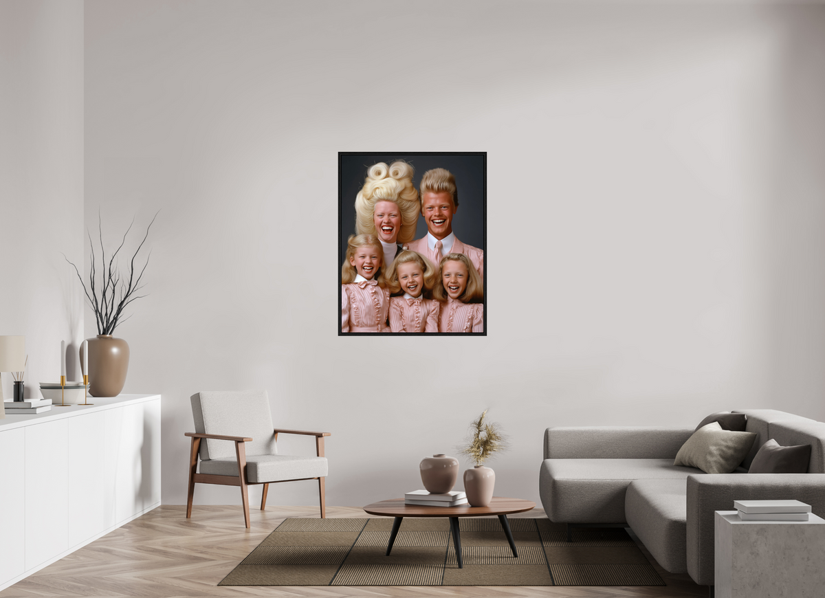 90 x 112,5 cm, Floater Frame We are family