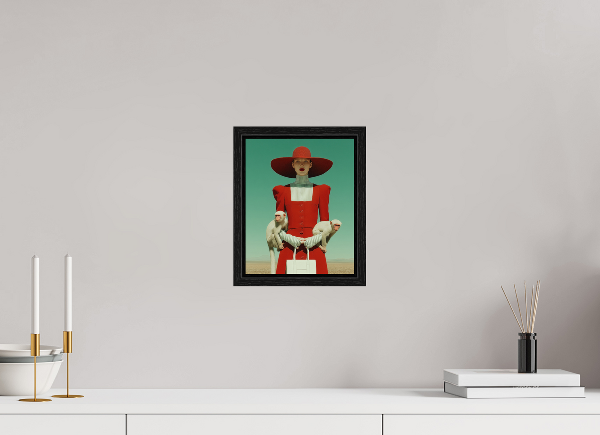 20 x 25 cm, Floater Frame Red Horizon III