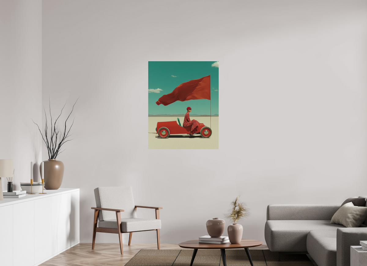 80 x 100 cm, Photo Print Under Acrylic Glass Red Horizon X