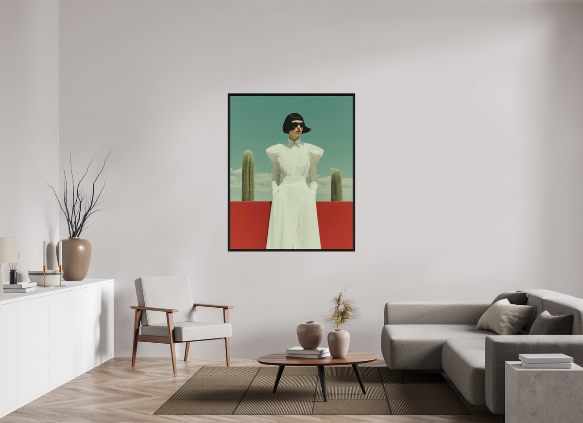 110 x 137,5 cm, Floater Frame Red Horizon XII
