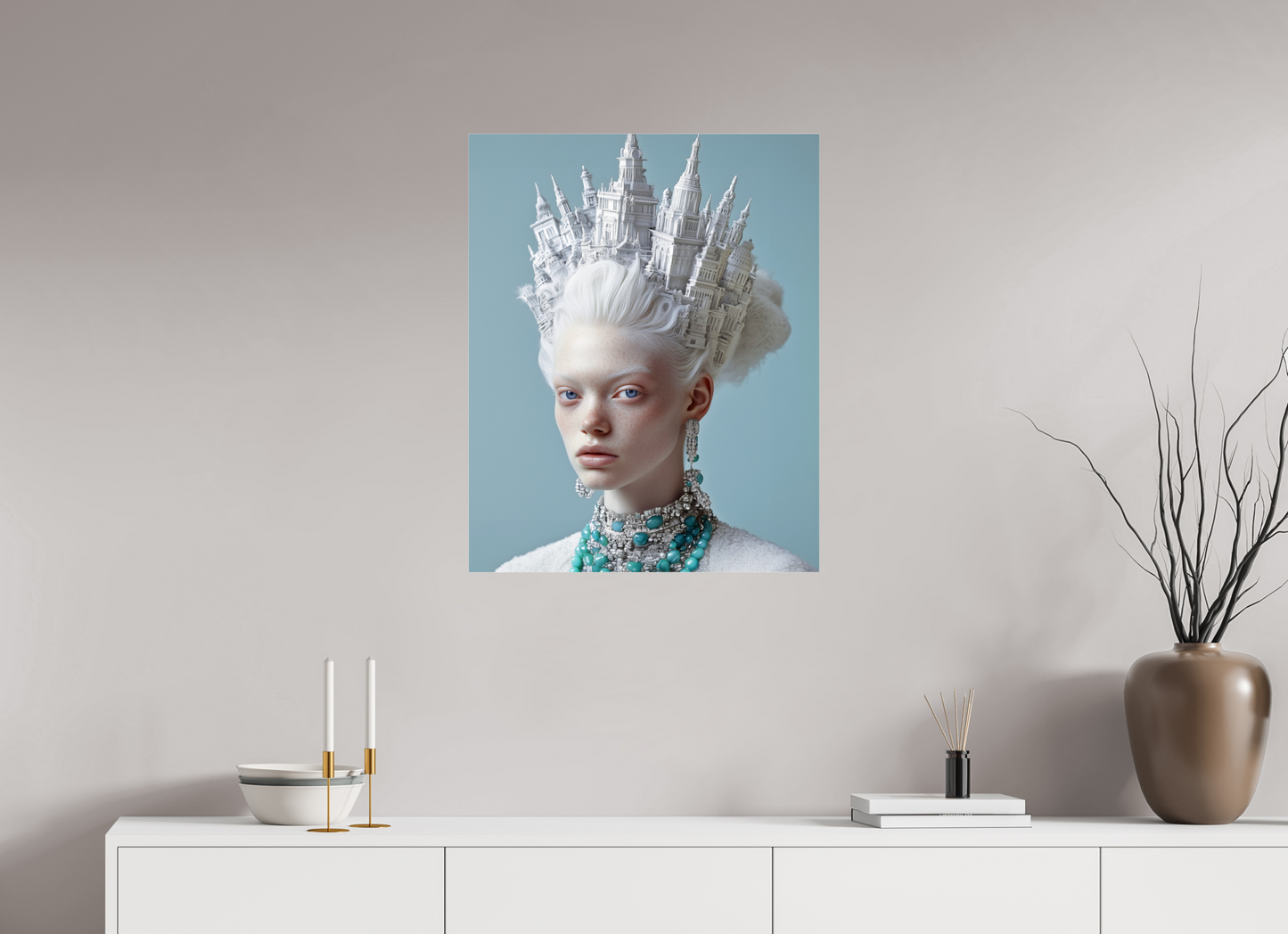 60 x 75 cm, Photo Print Under Acrylic Glass Hairdo VI