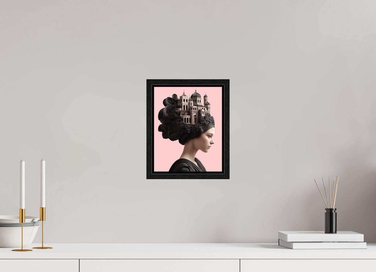20 x 25 cm, Floater Frame Hairdo XXIII