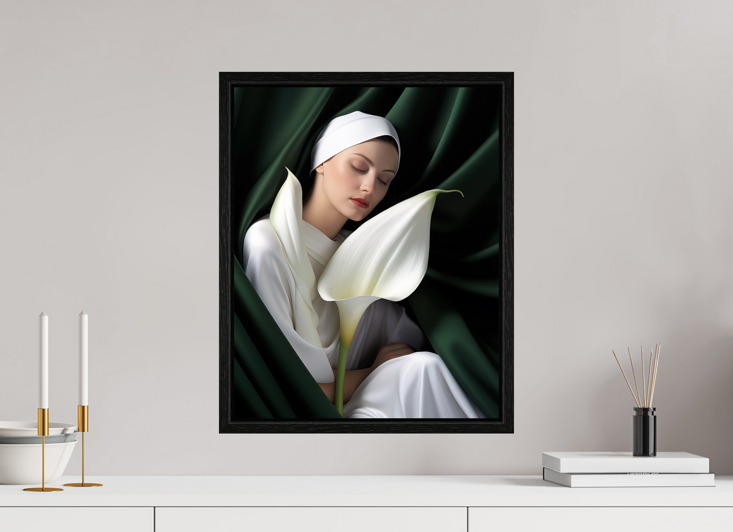 40 x 50 cm, Floater Frame Calla XII
