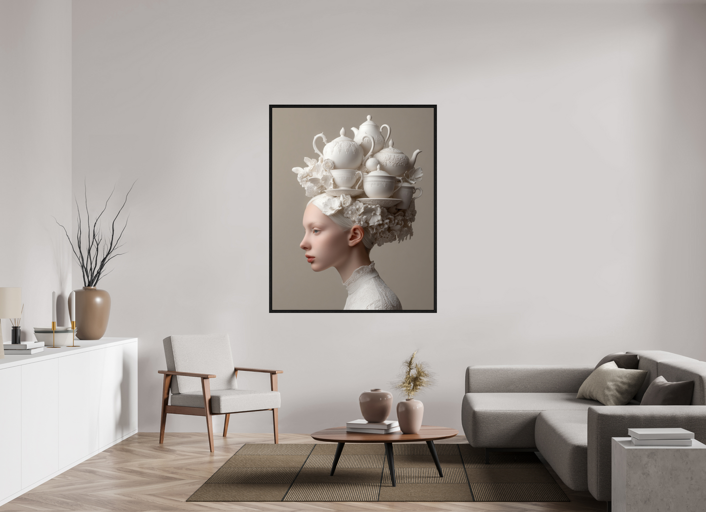 120 x 150 cm, Floater Frame Hairdo III