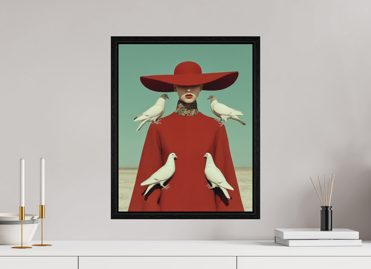 40 x 50 cm, Floater Frame Red Horizon IX