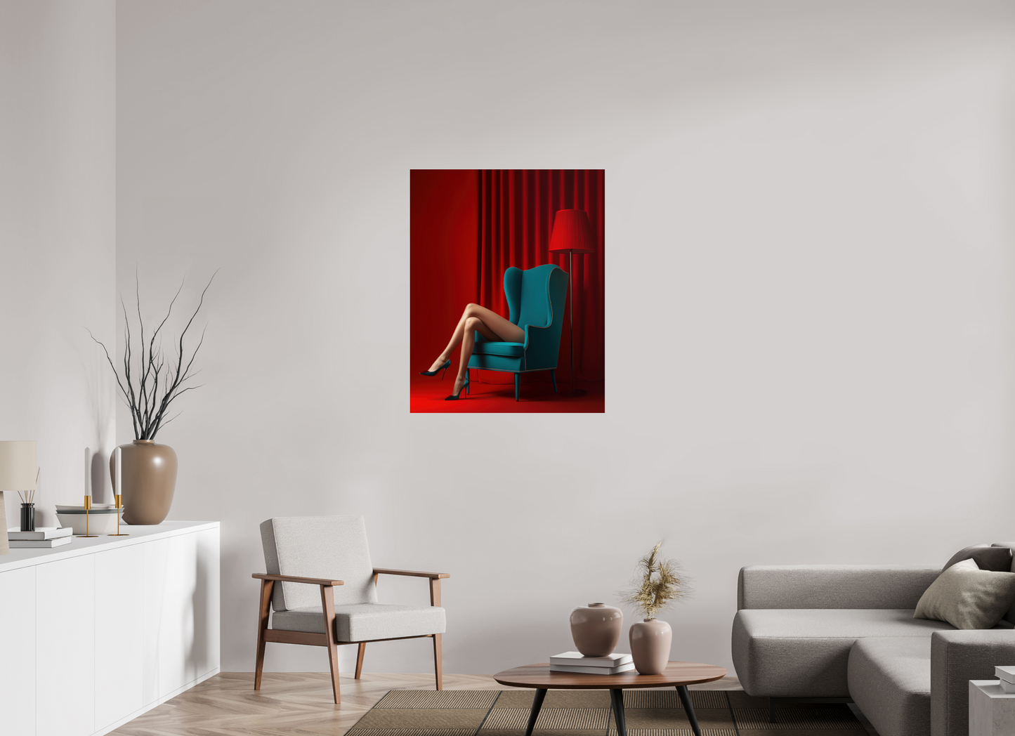 80 x 100 cm, Photo Print Under Acrylic Glass Legs IV