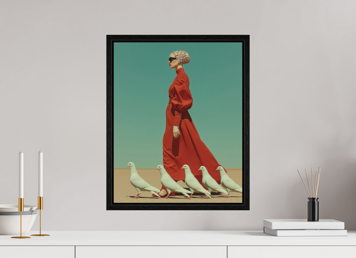 40 x 50 cm, Floater Frame Red Horizon XV