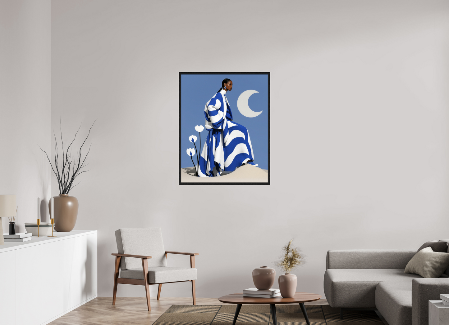 80 x 100 cm, Floater Frame Matisse Fashion XVI